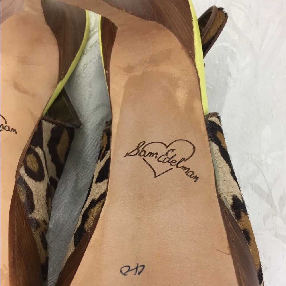 Sam Edelman S. Novato Cheetah Platform Slingback Heels - Picture 6 of 16